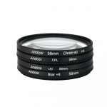 58 mm UV+CPL+l&auml;hiv&otilde;te+4+t&auml;he 8-punktiline &uuml;mmargune filtrikomplekt &uuml;mmargune polarisaatorfilter 58 mm