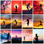 5D DIY teemantmaal, t&auml;ispuur, ruudukujuline t&uuml;drukute pildid kividest Teemanttikandid portree mosaiik seinakunst Full Round 20X30CM punane