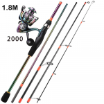 SOUGAYILANG &Otilde;ngeritva rullikombinatsioon 1,8&ndash;2,4 M 5 sektsiooniga reisi&otilde;nge 13+1BB 5,2:1 spinningurull karpkala bassi ridva rullide komplekt 1.8M mitmev&auml;rviline