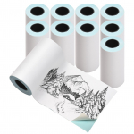 Isekleepuv otsene termopaber, valge prinditav kleebispaber BPAFree Sticky Thermal Paper 10 Rolls