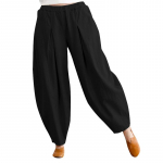 ZANZEA naiste suvised puuvillased p&uuml;ksid &uuml;hev&auml;rvilised vabaaja elastsed v&ouml;&ouml;kohaga lahtised haaremip&uuml;ksid XL