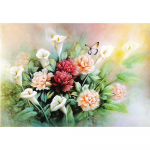 DIY 3D Teemantmaali Lilled Tikand Ristk&auml;sit&ouml;&ouml; Kodukaunistus Full Round 20x25CM