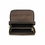 Ehtsast nahast meeste siduri k&auml;ekott topeltt&otilde;mblukuga pikk rahakott vabaaja rahakott Kott Kvaliteetne kohv