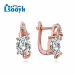 LSOOYH Clip K&otilde;rvar&otilde;ngad Roosa kulla v&auml;rvi moek&otilde;rvar&otilde;ngas naistele Liblikas kuubiktsirkooniumoksiid &otilde;&otilde;nes lilledega k&otilde;rvar&otilde;ngad ehted A