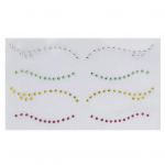 Tattoo Rhinestones Attractive Easy to Apply Plastic Convenient Gem Faux Crystal Stickers for Unisex 3