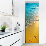 Rand, ookeani j&auml;&auml;m&auml;gi k&uuml;lmiku kleebis t&auml;iskile maastik Eemaldatav renoveerimine s&uuml;gavk&uuml;lmiku ukse katte kleebised k&ouml;&ouml;gim&ouml;&ouml;bel 60x150cm