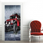 Briti stiilis isekleepuv uksekleebisega tapeet 3D reljeefkrohviga, nikerdatud elutoa, magamistoa uste seinamaaling, seinakleebised MT-1374