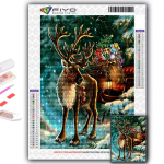 Teemantmaaling j&otilde;ulupuu j&otilde;ulupuu lumememm teemantmosaiik k&auml;sit&ouml;&ouml; teemanttikandid maalid Full Round 20X30CM