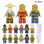 38 stiili Ninja minifiguurid ehitusplokk nukud relvakujudega ninjad klotsid m&auml;nguasjad lastele