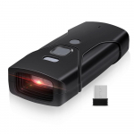 Kaasaskantav k&auml;eshoitav v&ouml;&ouml;tkoodiskanner Juhtmega+2,4G+BT kolmerežiimilise &uuml;henduse tugi &Uuml;hem&otilde;&otilde;tmeline must