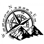 Naljakad vin&uuml;&uuml;list autostiiliga kleebised 60*50 cm maastikus&otilde;iduki m&auml;gikompassi autokleebis autoakna mootorratta kaunistamiseks valge