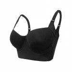 Seksikas korsetitop naistele Push Up rinnahoidja laia seljatoega kehahoiakuga Rinnahoidja Deep Cup Shapewear Rinnahoidjad Suures suuruses naiste pesu BCDE Cup 34B must
