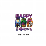 Plaastrid riietele Loomingulised Halloweeni pudelid Pargid Ropa Heat Press Aplikeeritud riidekleebised isetehtud kapuutsid riidekleebised 8x7.8cm