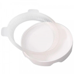 2 komplekti &uuml;mmarguse peegelkattega vahuvormi silikoonist koogivormi DIY k&uuml;psetamine valge