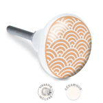 Les Tr&eacute;sors De Lily [A2102] - keraamiline m&ouml;&ouml;bli nupp  Boho  beež valge - 65x35 mm beež