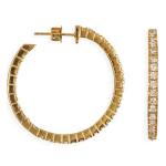 Les Tr&eacute;sors De Lily [R3534] &ndash; kullatud r&otilde;ngask&otilde;rvar&otilde;ngad 'Cristal Pl&eacute;nitude' valge - 30 mm 2 mm valge