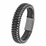 Les Tr&eacute;sors De Lily [R5087] &ndash; must h&otilde;bedane Giorgio terasest nahast k&auml;ev&otilde;ru &ndash; 215x15 mm must