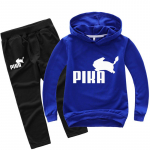 Moodsad laste kapuutsikomplektid Armas Orav Pusad Laste Anime Print Poistele Pusad Jooksup&uuml;ksid 2tk Komplekt Pusad Lasteriided 160cm sinine