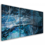 Kolmeosalise pildiga l&otilde;uenditr&uuml;kk Female Blue 60x40 sinine