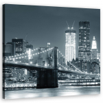 L&otilde;uendiprint Brooklyn Bridge s&uuml;ttib 30x30 valge/must