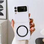 Luksuslik vedel PC Magsafe &uuml;mbris Samsung Galaxy Z Flip 3 4 5G Z Flip4 Zflip4 Zflip3 Z Fold4/3 magnetiline juhtmevaba laadimise p&otilde;rutuskindel kate for Samsung Z Fold4/W23 valge