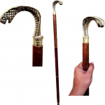 Vintage antiikne jalutuskepp puidust jalutuskepp, kuldne messingist k&auml;epideme nupp Parim jalutuskepp kingituste ja kost&uuml;&uuml;mide jaoks