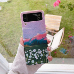 Samsung Z Flip 4 &uuml;mbrisele &otilde;limaali maastikku kokkuklapitav telefoni&uuml;mbris Samsung Z Flip 3 Flip4 p&otilde;rutuskindla vedela k&otilde;va tagakaanega Samsung Z Flip 4