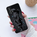 Must pehme &uuml;mbris Samsung Galaxy A70 A10 A50 A40 A03s A04s A03 Core A04 A02s A10s A20e A02 A01 Samurai Jaapani kummituskunsti &uuml;mbris Samsung A10