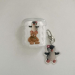 Penguin Bear Imd laineline libisemiskindel armas v&otilde;tmehoidja ripatsiga k&otilde;rvaklappide &uuml;mbris Apple Airpod 2 3 Pro 2nd 1 juhtmevaba Bluetooth Box Capa jaoks For Airpods Pro