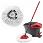 Asenduspead Kergesti puhastatav Mopping Wring Spin Mop T&auml;itemopp valge