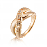 Kinel Glossy Gold Color S&otilde;rmused Unisex tsirkoon-komplekt 7