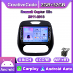 Renault Captur Clio 2011-2018 jaoks koos nupunupuga Android autoraadio multimeediumipleier Navigatsioon stereo GPS 2 Din Carplay 2+32GB 2+32GB,A