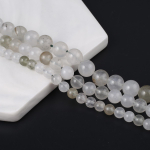 Looduslikust kivist v&auml;ikesed helmed j&auml;&auml;kvartsist isolatsioonihelmed amuletid ehete valmistamiseks DIY kaelakee k&auml;ev&otilde;ru k&otilde;rvar&otilde;ngad tarvik 6mm