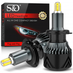 2tk 120000LM 300W H7 H11 LED esituli H1 9012 Hir2 9005 HB3 9006 HB4 turbolamp 6000K valge CSP kiip miniautovalgusti automaatlamp 9012(HIR2)