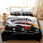 Kodu voodipesukomplekt Queen King t&auml;issuuruses Twin Off-road Truck Print tekikott ja padjap&uuml;&uuml;r Poiste voodipesu Mugav tekikott UK Single 135x200cm