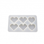 Crystal UV Epoxy Resin Vorm Pixel Love Heart Shape High Mirror DIY K&auml;sitsi valmistatud ehted T&ouml;&ouml;riistad Ripats Silikoonvormid Vaigu jaoks