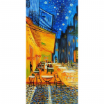 Kohviku terrass &ouml;&ouml;sel Van Goghi kuulus maalimine l&otilde;uendimaaling plakatid ja tr&uuml;kised Seinakunstipildid kodukaunistuseks raamimata 20x40cm Unframed brandeis sinine v&auml;rv