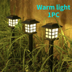 1 tk ruudukujulised LED-p&auml;ikeseraja valgustid muruvalgustid v&auml;listingimustes kasutatavate p&auml;ikesepaneelide lampide kaunistus aia terrassile Warm light must