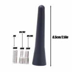 6,5 cm autoantenni t&auml;iustatud signaaliga l&uuml;hikese antenni auto stiilitarvikud must