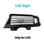LHD RHD klaver, must eesmised &otilde;huventiilid vahelduvvoolu v&auml;ljalaskepaneel kroom BMW 5. seeria F10 F11 F18 520i 523i 525i 528i jaoks LHD Left gray