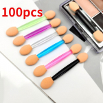 100 TK &uuml;hekordselt kasutatav lauv&auml;rvipintsel Kahepoolne k&auml;sn nailonist komplektid ja komplektid lauv&auml;rvipintslid meigikosmeetiline aplikaator