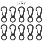 10/50/100 tk nailonplastist v&auml;ikese lipuvarda kl&otilde;psatusega konksud Kinnitus Vastupidavad pandlad konksud seljakoti jaoks 10PCS must