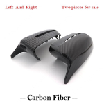 For BMW 5 7 Series G30 G38 G11 G12 Car Rear View Side Wing Mirror Cap black Carbon Fiber pattern car accessories 2017 2018 Black left-right black