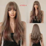 HAIRCUBE Ombre must s&uuml;nteetilised parukad punaste tukkidega, pikkade sirgete kihiliste juustega parukas naistele Cosplay Halloweeni kuumakindel parukas