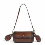 Johnature Retro ehtsast nahast naiste kott K&auml;sitsi valmistatud mitmek&uuml;lgsed &uuml;hev&auml;rvilised veisenahast &otilde;lakottid kollane