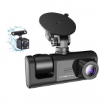 3 kaamerat Armatuurkaamera mitme keele selge auto tahavaatepeegel auto videosalvestus lai videokaamera must