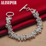 925 h&otilde;bedast siledast viinamarjahelmestest k&auml;ev&otilde;ru ehted 20cm