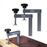 3/4  (19 mm) Fikseeritud koeraaugu klamber, reguleeritav MFT laua roostevabast terasest kinnitusklamber puidut&ouml;&ouml;tlemist&ouml;&ouml;riistade jaoks &ndash; 2-pakk must/h&otilde;be