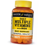 Multivitamiinid rauaga, igap&auml;evased mitmed rauaga vitamiinid, Mason Natural 365 tabletid (36529052) 365tab