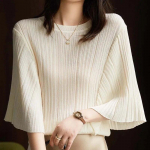 Mood lahtised valged nahkhiire varrukatega silmkoelised s&auml;rgid Elegantsed poolvarrukatega Korea stiilis vabaaja armas naiste pluus Blusas 27618 M valge